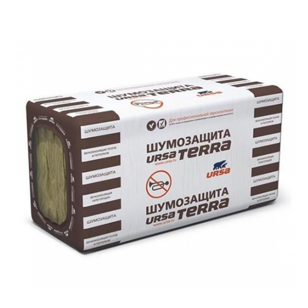 Утеплитель минеральный 18 кг/м3 50х610х1250 TERRA 36PN Шумозащита (5 пл.7,6м2/ 0,381м3) УРСА