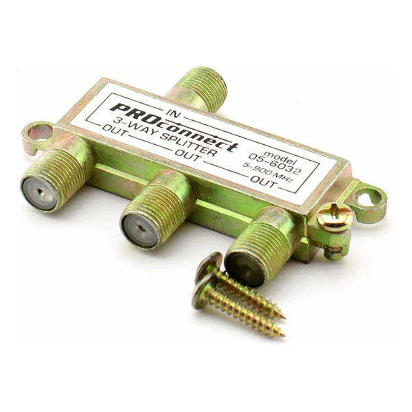 Делитель Splitter на 3TV 5-900MHz  желтый PROconnect
