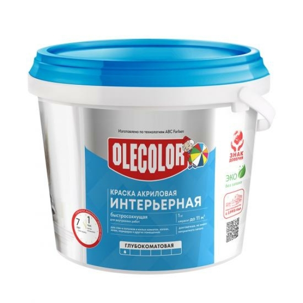 Краска ВД интерьерная 7кг Olecolor