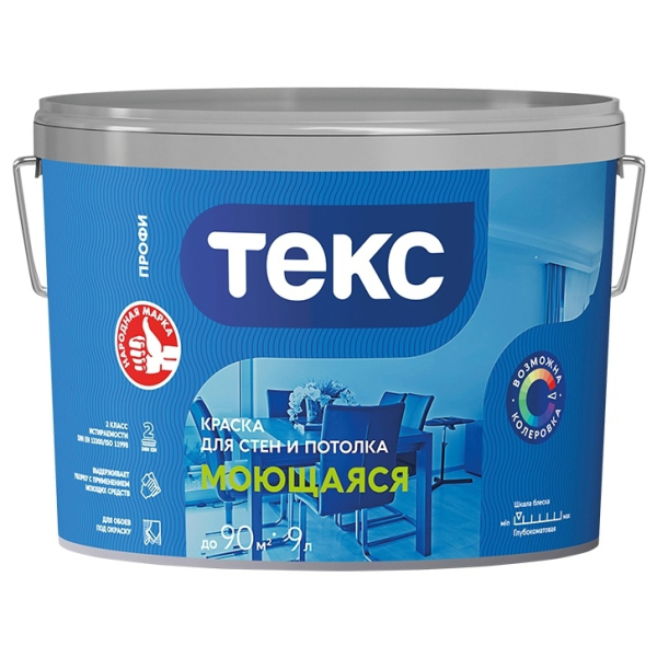 Краска ВД моющаяся 14,2кг база А Профи Текс