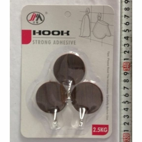 Крючки для полотенец 5560 3шт на липе пл+мет