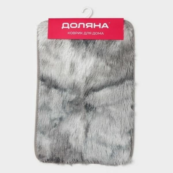 Коврик для ванной 40*60см серый Пушистик ДОЛЯНА