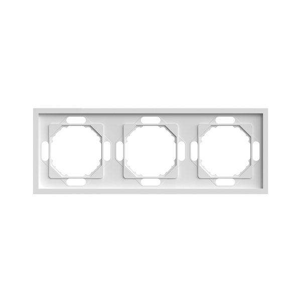 Рамка 3 поста белый фарфор soft touch ЭМИЛИ PFR00-5003-01 STEKKER