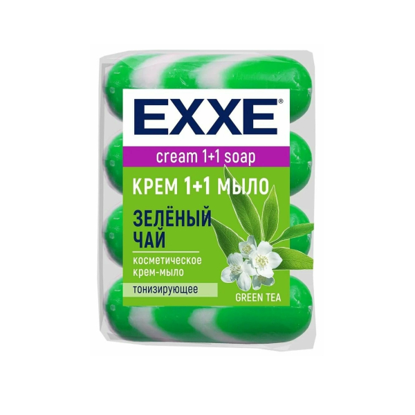 Крем-мыло EXXE Зеленый чай 1+1 4*75гр
