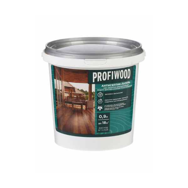 Антисептик-лазурь полиакриловый 0,9л бесцветный Profiwood