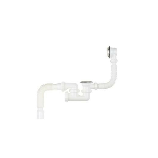 Сифон для ванны 1-1/2"*40/50мм с гофрой V255-25-MR AQUANT