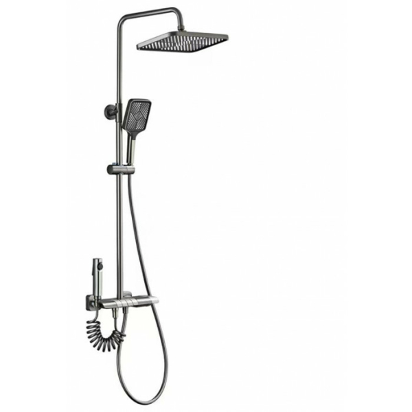 Душевая система 4 режима со смесителем серый D99090-G DIKALAN