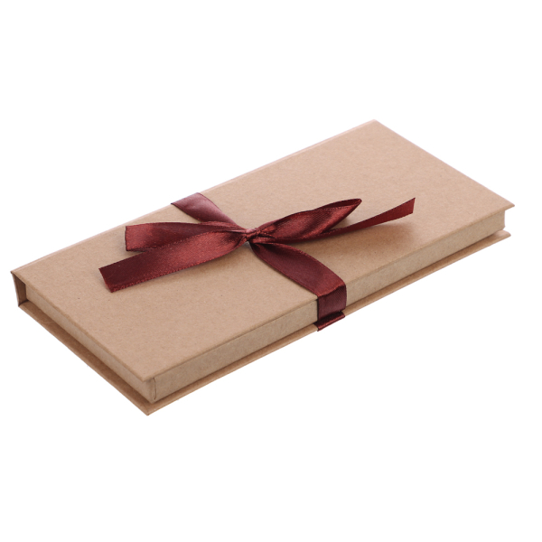Подарочная коробка ДЛЯ ДЕНЕГ с бантом, крафт бумага, 172х83х16мм