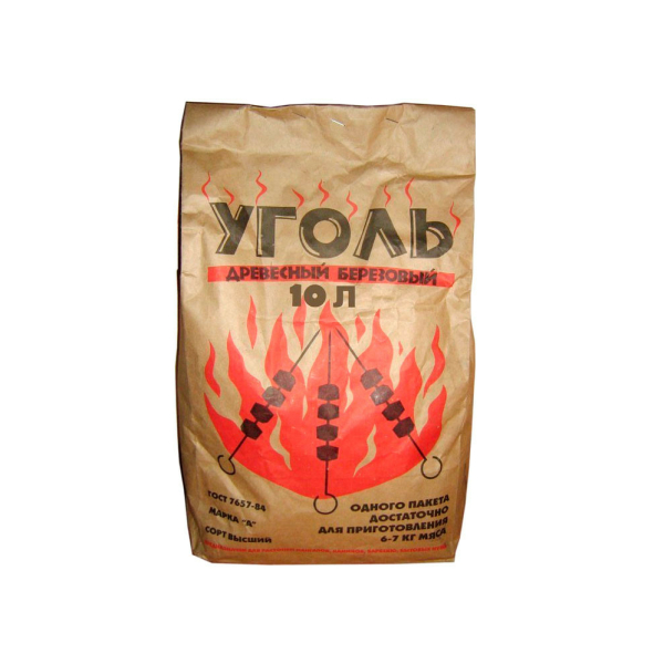Уголь древесно-березовый 10л