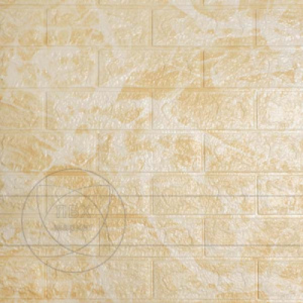 Панель ПВХ листовая 3D самоклеющаяся Кирпич кремовый известняк 700*770*3мм (1/10)