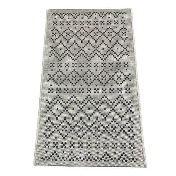 Ковер SIDE 1*2 дизайн 62801 SILVER/SMOKE