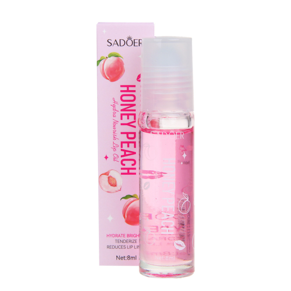 SADOER Масло для губ увлажняющее, 8 мл, медовый персик