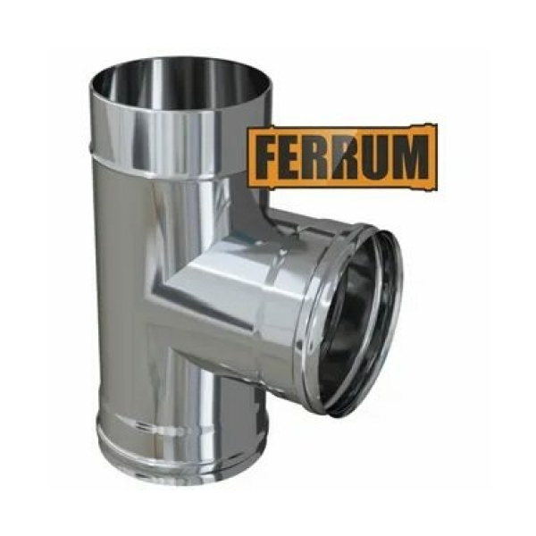 Тройник дымохода 90° Ø150мм 0,5мм AISI 430 FERRUM