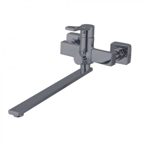 Смеситель для ванны однорычажный длинный излив серый латунь K310011-Grey KNOIS