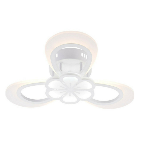 Люстра светодиодная 4*62Вт 50*12см 2790LM 30м2 3 цвета пластик пульт белый Baizheng