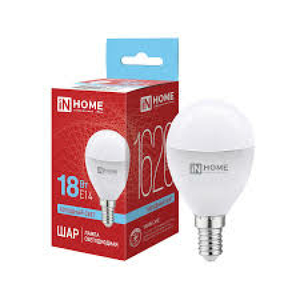 Лампа св/д Е14 LED-шар-deco 18Вт 6500К  IN HOME