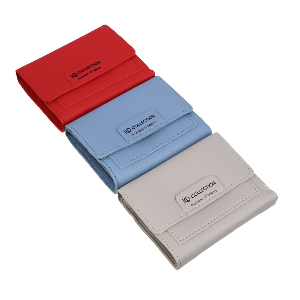 ЮL Симпли Кошелек женский мини для карт и купюр на кнопке, ПУ, 11,5х9х2см, 3 цвета, КЖ24-47