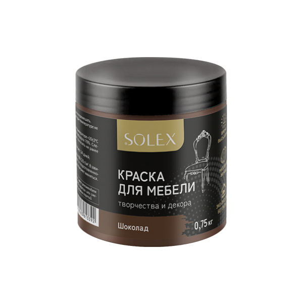Краска акриловая для мебели 0,75кг шоколад Solex