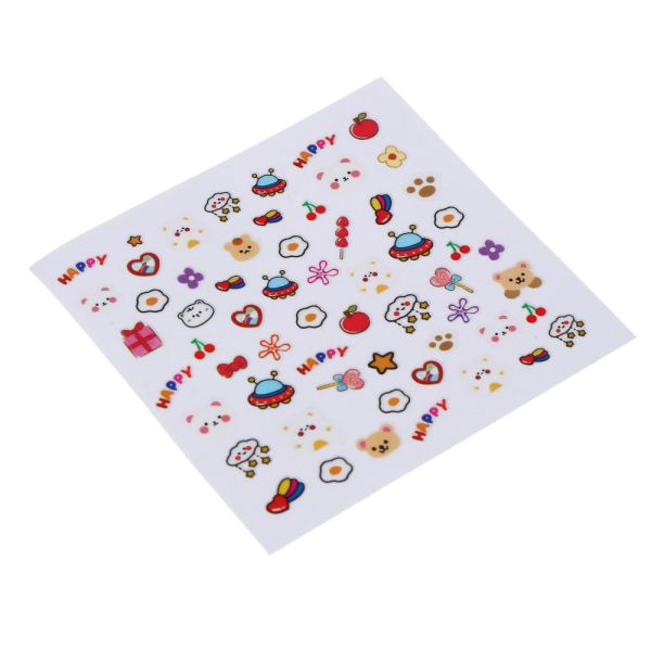 BY Русские супергерои Набор детских наклеек для ногтей и кольца 3 шт, 4 дизайна