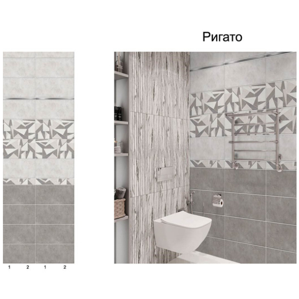 Панель ПВХ Ригато 2700*250*10мм 1/12 Пластик Сибири