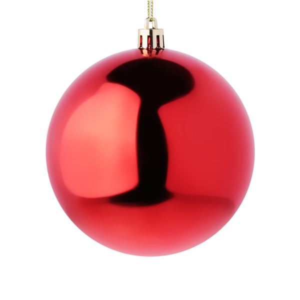 СНОУ БУМ Шар 10см пластик, красный