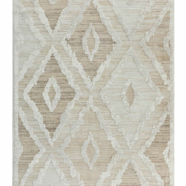 Ковер OLBIA 0.8*1.18 дизайн B0816A WHITE/L.BEIGE
