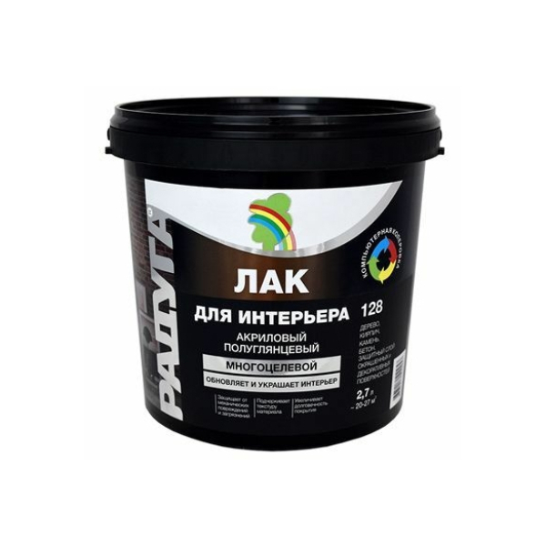 Лак интерьерный 2,7кг Радуга 128