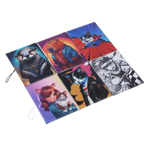 Обложка для паспорта с отд.для карт и удерживающей резинкой тм ЮL, ПВХ, 13,7х9,6см, 6 дизайнов, #3