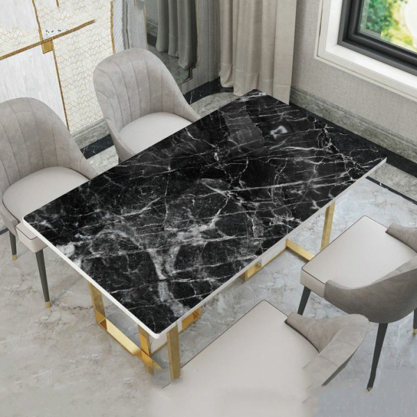 Клеенка силиконовая 1,0*20м черные цветочки 0,6мм Baizheng