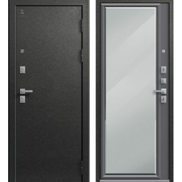Дверь LUX-1 Графит муар/Кашемир Графит 860*2050 R Центурион