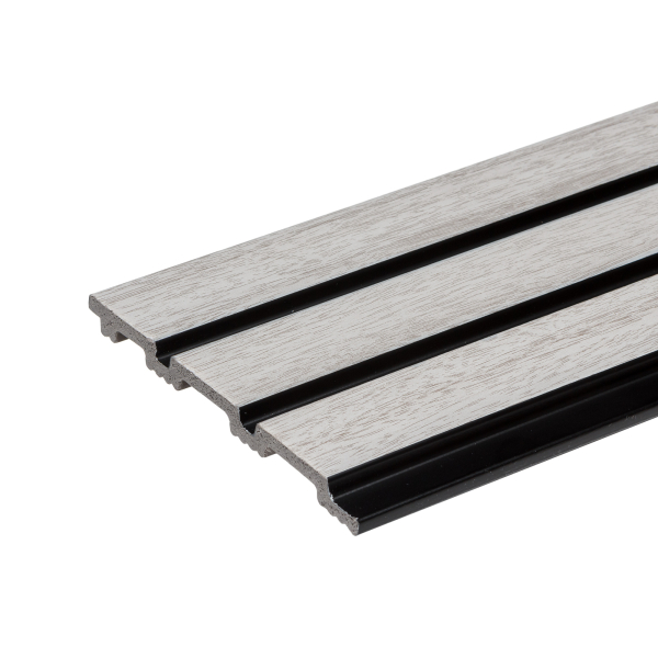 Панель ПВХ 3D Рейка Дуб серый  рейка 120*12*2950  РП