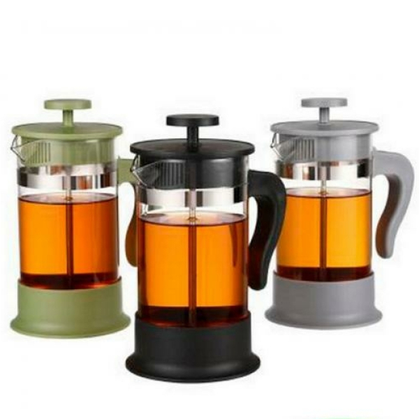 Френч-пресс стеклянный 600 мл пластик подставка пластик крышка микс BZ-B600 Baizheng