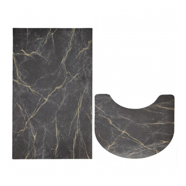 Набор ковриков для ванной 50*80см/50*40см серый Меховой BAIZHENG