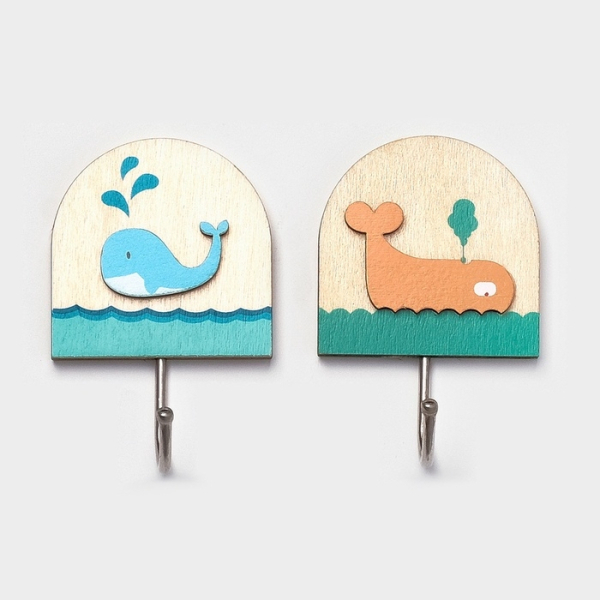 Крючок настенный дерево 2шт самоклеющаяся основа LaDо́m Wooden animals
