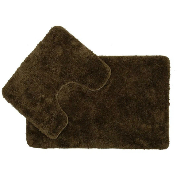 Набор ковриков для ванной 50*80см/50*40см ворс 11мм коричневый BANYOLIN SILVER