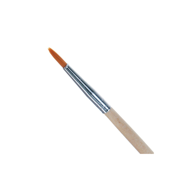 Кисть для творчества №4 круглые деревянная ручка Calligrata