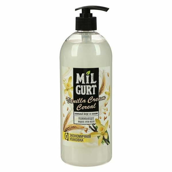 Мыло жидкое 860мл MILGURT Ванильный йогурт со злаками доз