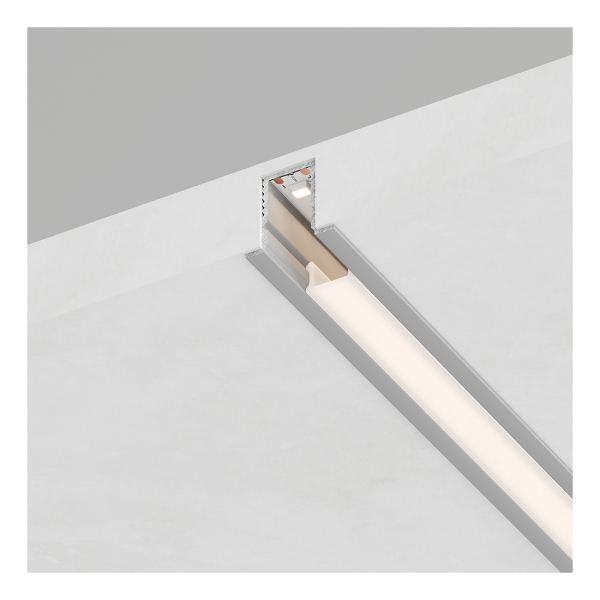 Профиль алюм. встр, серебро 2000x9x12мм (2загл,4креп,экран) CAB242 Feron