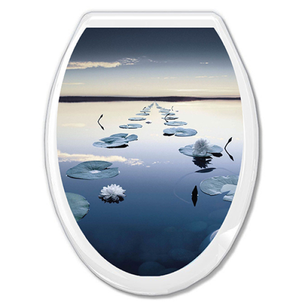 Сиденье для унитаза жесткое Кувшинки AQUA-Prime