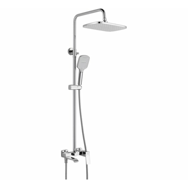 Душевая система 3 режима со смесителем оруж.сталь латунь12345 Сити GOLDEN FOX