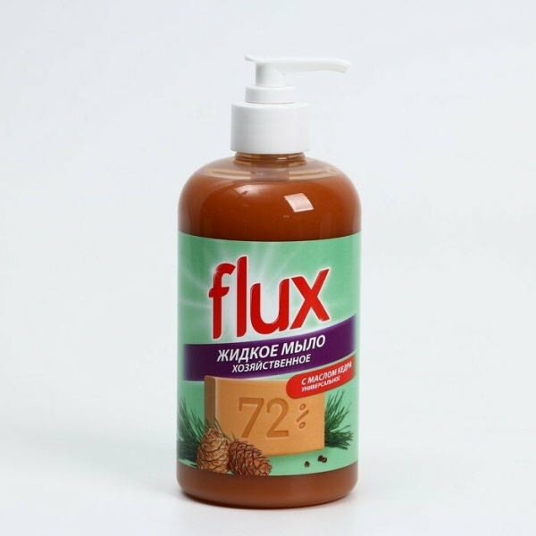 Жидкое мыло хозяйственное с маслом кедра, 500 мл, FLUX