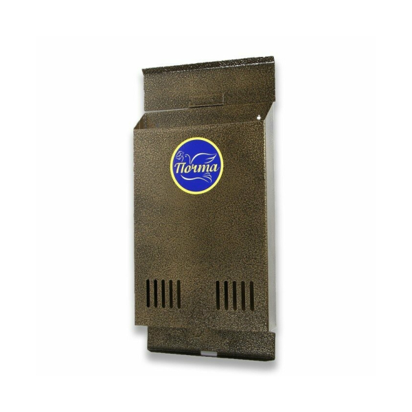 Ящик почтовый вертикальный без замка бронзовый