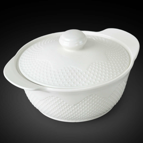 Супница 1,7л круглая с крышкой "Белье" (уп/16шт) 39686 39686