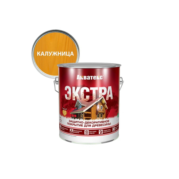 Защитное текстурное покрытие "Акватекс-Экстра" древесины Калужница 2,7л