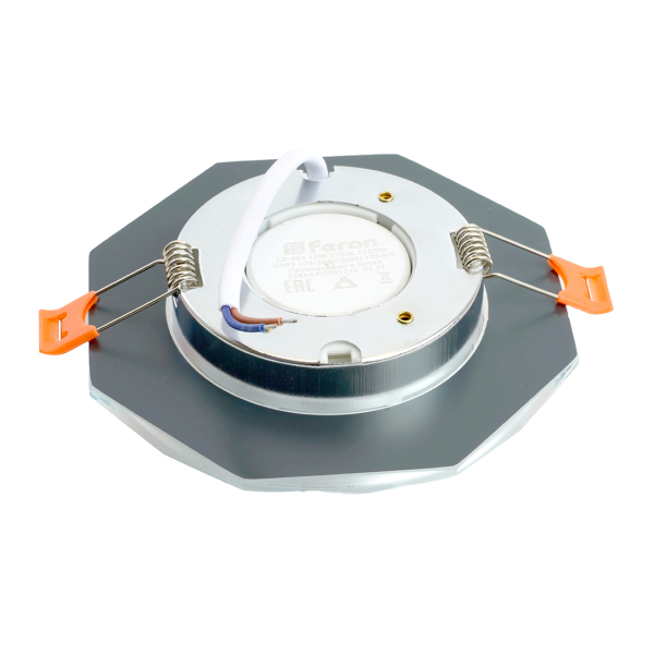 Светильник GX53 круг прозрачный хром стекло с подсветкой DL4020-2 20148 Feron