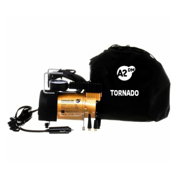 Компрессор автомобильный АС-580, тип Торнадо, в кейсе