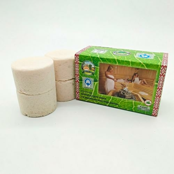 Соляные брикеты для бани "С эфирным маслом Пихта" 350 гр
