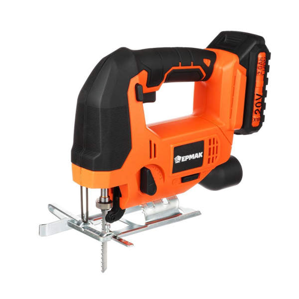 ЕРМАК X-PRO Лобзик аккум.серия,единая аккум.батарея Li-ON 20В, 2А*ч, 65мм пропил,маят.ход, рег.об.