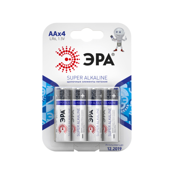 Батарейка алкалин AA LR6 BL4 ЭРА