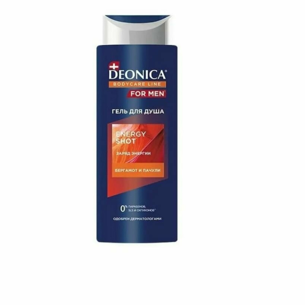 Гель для душа Deonica For Men Energy Shot 250мл